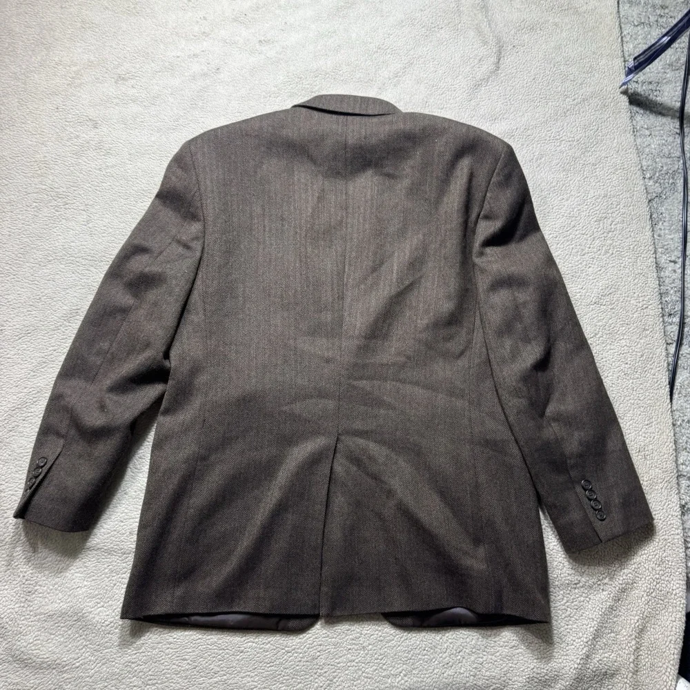 Lauren‎ Ralph Lauren Jacket Mens 46 Blazer Two Button Lined Macys Herringbone